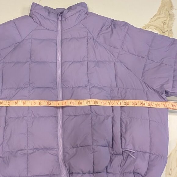 Halfdays Nellie Packable Puffer Lilac Purple Lightweight Oversize Crop Jacket XL - Picture 4 of 16